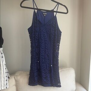 Navy Blue Lace Dress